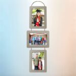 Üçlü İp Askılı Ahşap Fotoğraf Çerçeve 15x21cm
